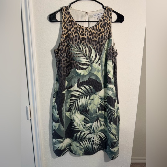 Tommy Bahama Sleeveless Leopard Print Shift Mini Dress Womens Size Small - Picture 1 of 10